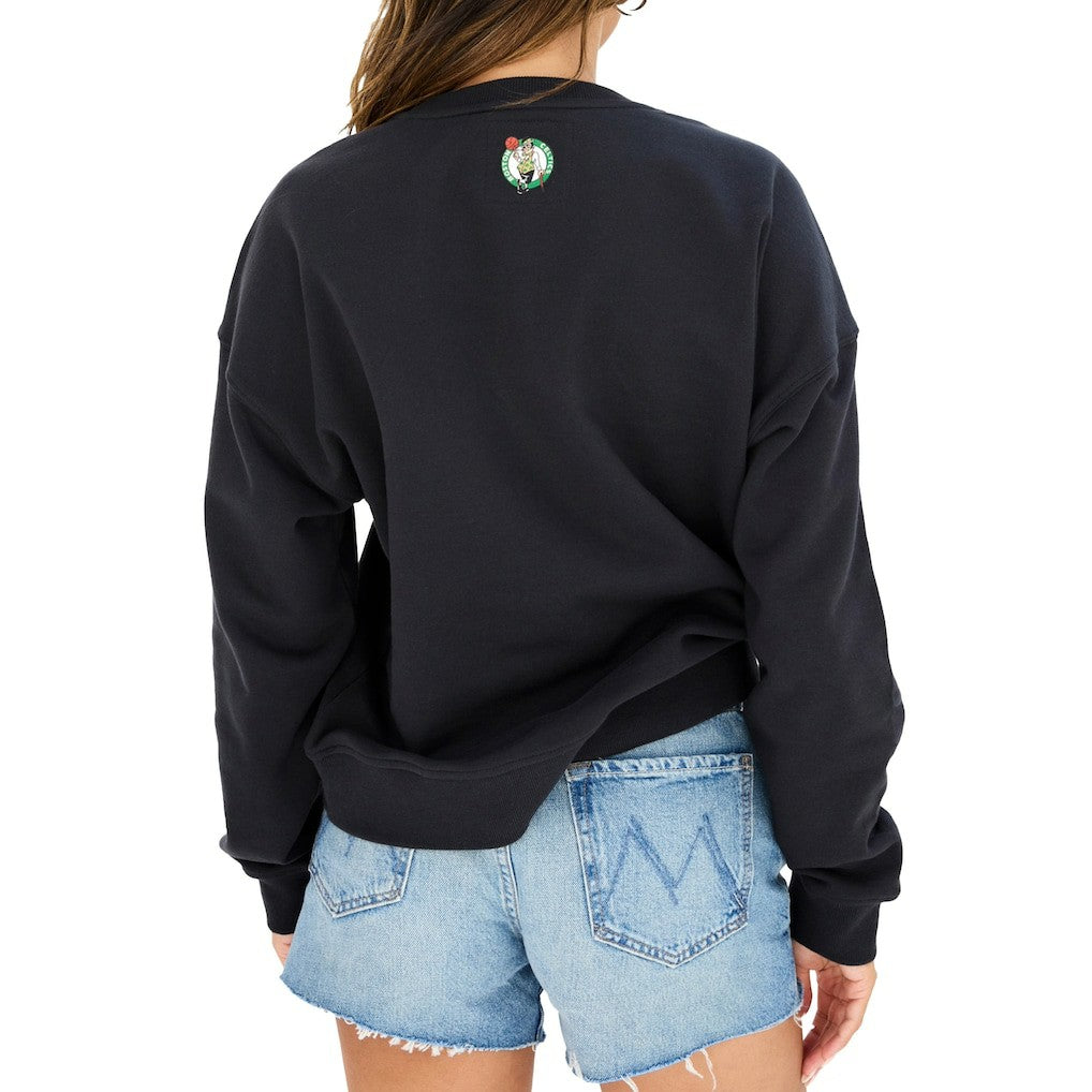 NBA - Boston Celtics Terez Women's Gemstone Logo Pullover Sweatshirt - Black