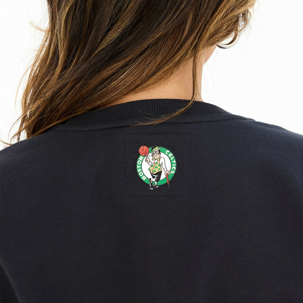 NBA - Boston Celtics Terez Women's Gemstone Logo Pullover Sweatshirt - Black