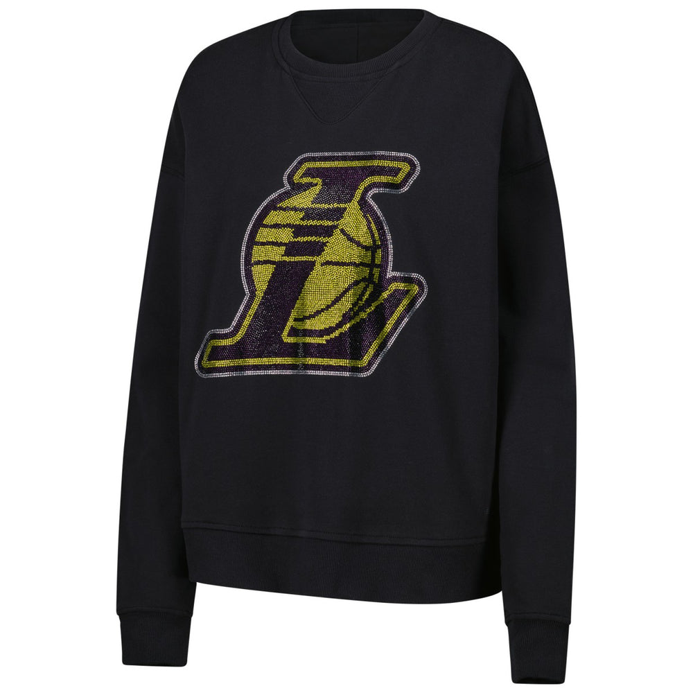NBA - Los Angeles Lakers Terez Women's Gemstone Logo Pullover Sweatshirt - Black