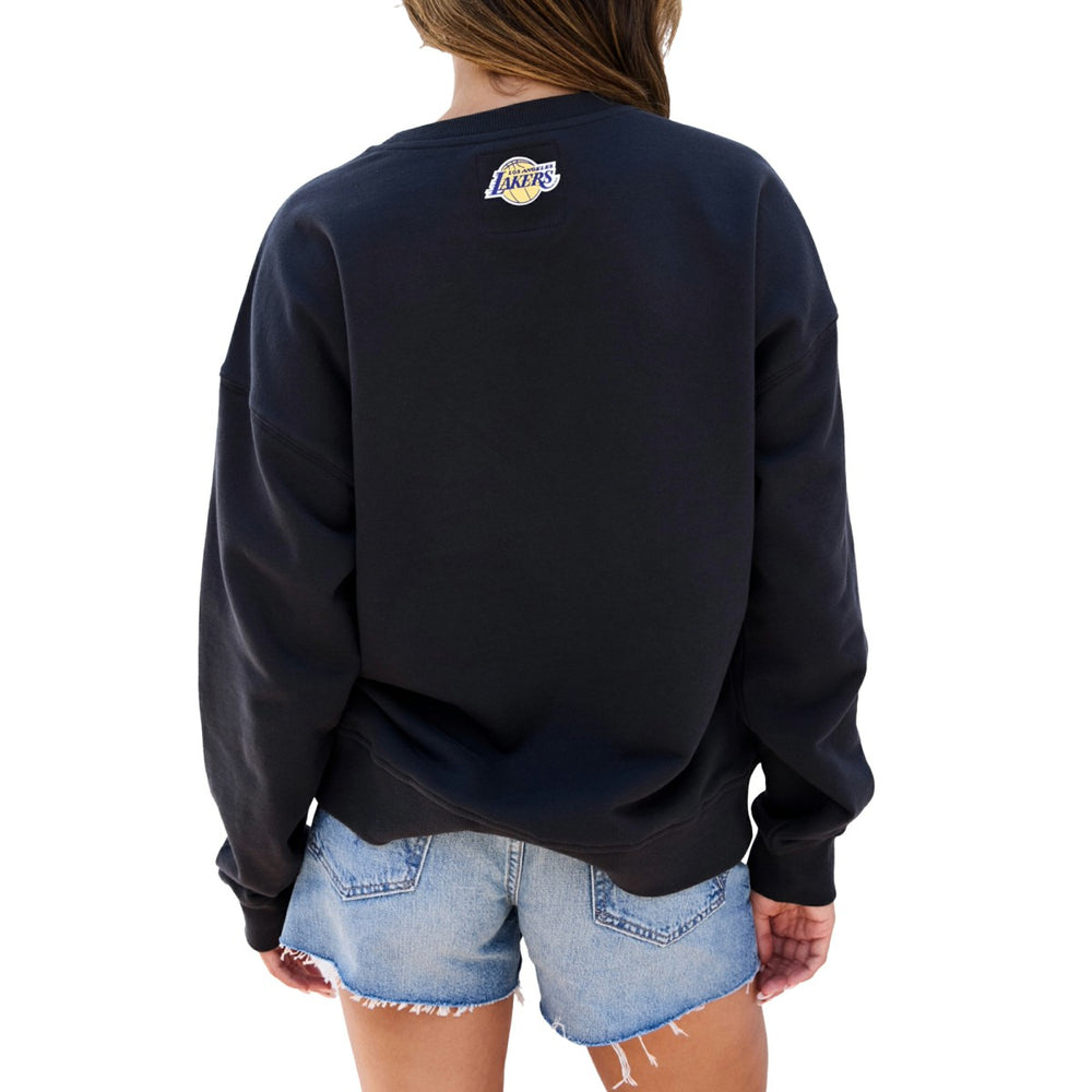 NBA - Los Angeles Lakers Terez Women's Gemstone Logo Pullover Sweatshirt - Black