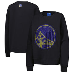 NBA - Golden State Warriors Terez Women's Gemstone Logo Pullover Sweatshirt - Black