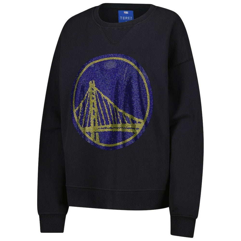 NBA - Golden State Warriors Terez Women's Gemstone Logo Pullover Sweatshirt - Black