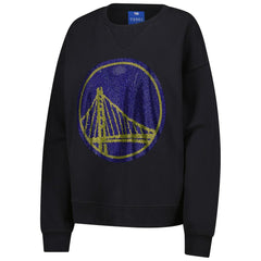 NBA - Golden State Warriors Terez Women's Gemstone Logo Pullover Sweatshirt - Black