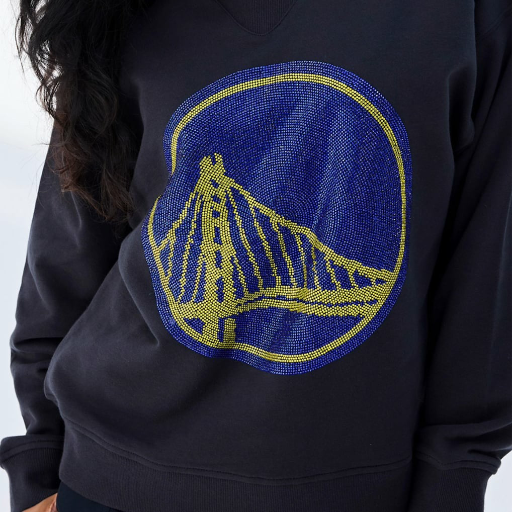 NBA - Golden State Warriors Terez Women's Gemstone Logo Pullover Sweatshirt - Black