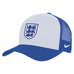 Nike England National Team Unisex Rise Adjustable Trucker Hat - White/Blue