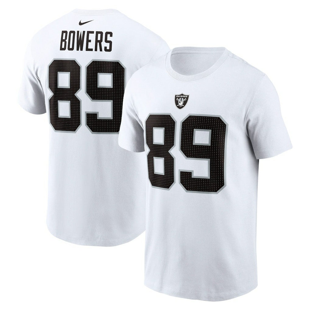 Brock Bowers Las Vegas Raiders Name & Number T-Shirt White - Nike