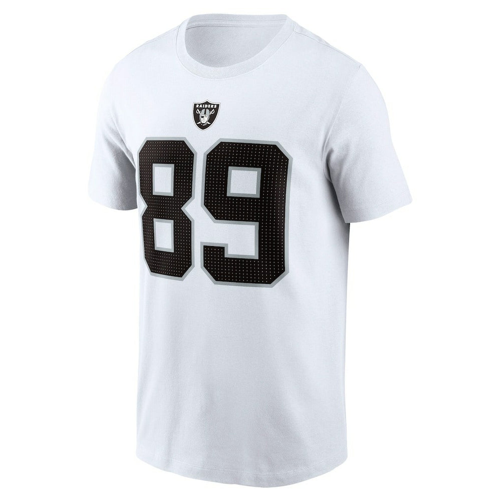 Brock Bowers Las Vegas Raiders Name & Number T-Shirt White - Nike