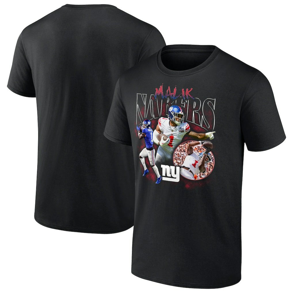 Malik Nabers New York Giants Notorious Player Graphic T-Shirt Black - Fanatics