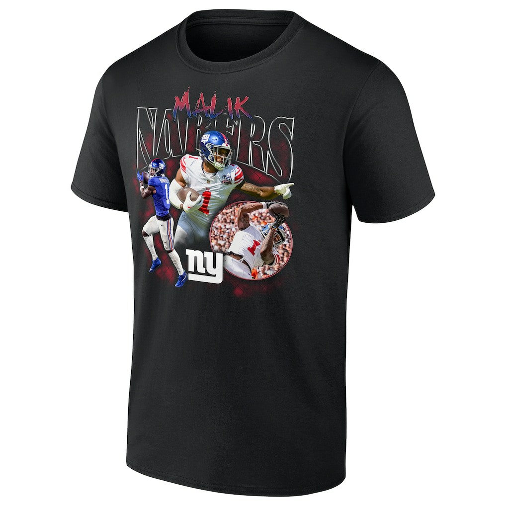 Malik Nabers New York Giants Notorious Player Graphic T-Shirt Black - Fanatics