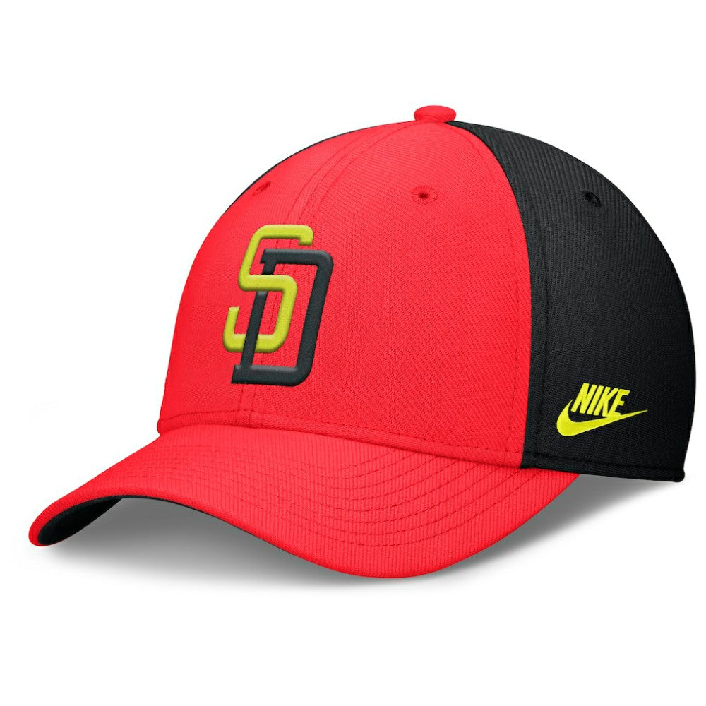 San Diego Padres Nike Neon 90s Rise SwooshFlex Hat On Sale