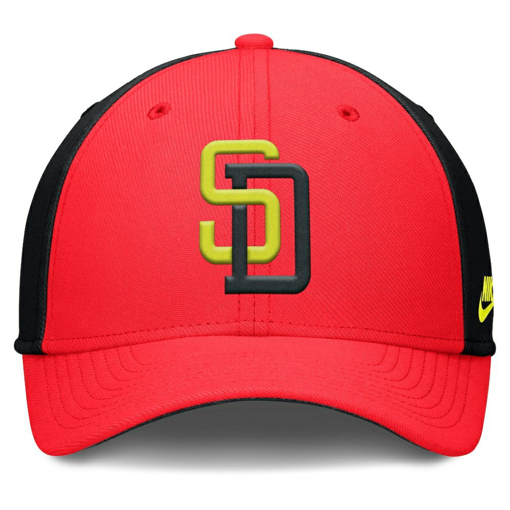San Diego Padres Nike Neon 90s Rise SwooshFlex Hat On Sale