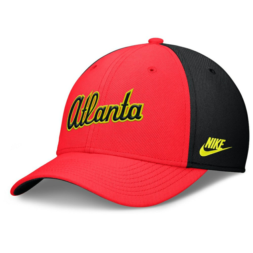 Atlanta Braves Nike Neon 90s Rise SwooshFlex Hat Clearance