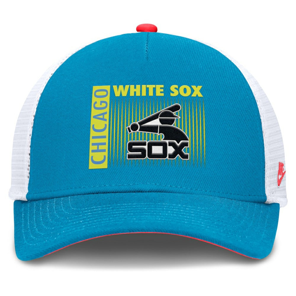 Chicago White Sox Nike Neon 90s Rise Structured Performance Adjustable Trucker Hat Online