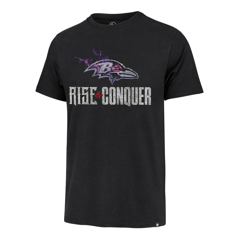 Baltimore Ravens '47 Rise and Conquer Franklin T-Shirt Black - 47 brand