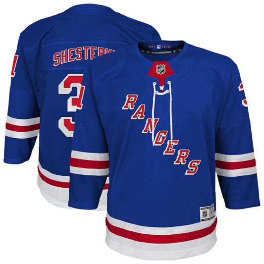 Igor Shesterkin New York Rangers Youth Home Premier Player Jersey - Blue | NHL Jerseys