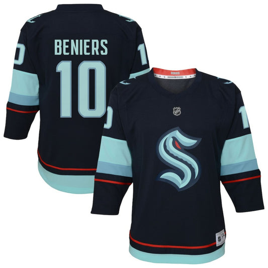 Matty Beniers Seattle Kraken Youth Alternate Replica Player Jersey - Navy | NHL Jerseys