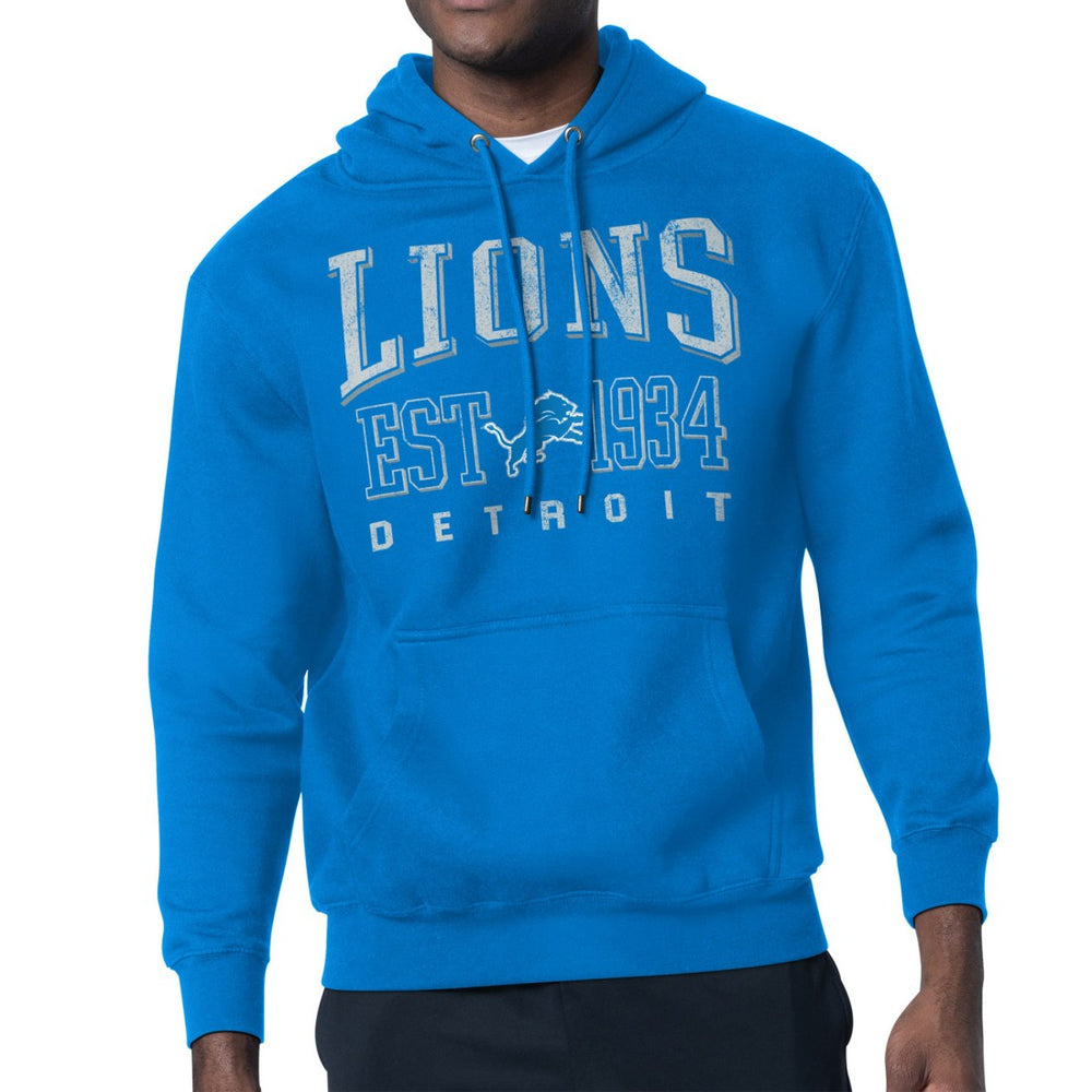 Detroit Lions Starter Retro Team Logo Pullover Hoodie Blue - NFL