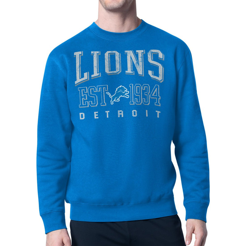Detroit Lions Starter Retro Team Logo Pullover Sweatshirt  Royal - NFL