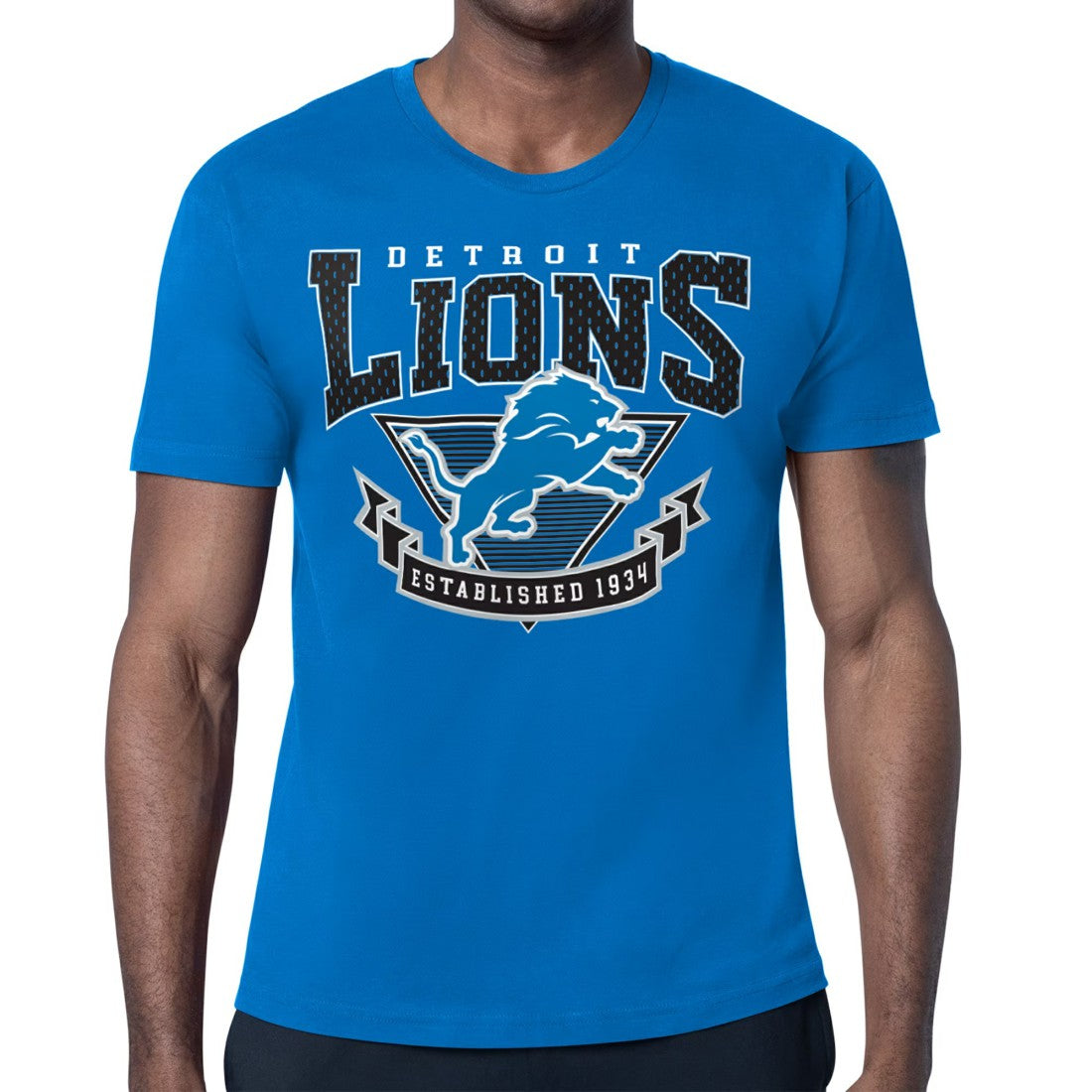 Detroit Lions Starter '80s Inspired Team Logo T-Shirt  Blue - NFL