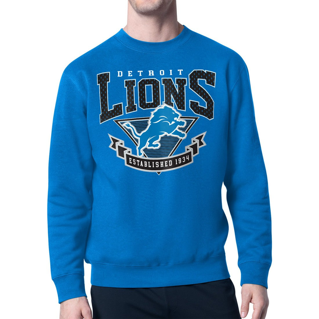 Detroit Lions Starter ‘80s Inspired Pullover Sweatshirt  Blue - NFL