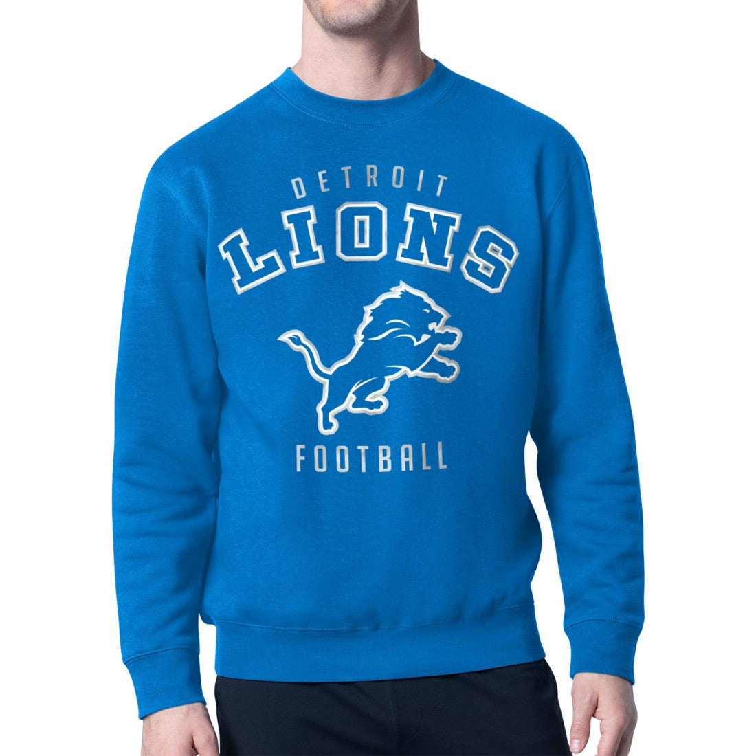 Detroit Lions Starter City Team Logo Pullover Sweatshirt Blue - NFL