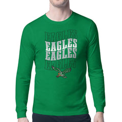 Philadelphia Eagles Starter Retro Team Logo Long Sleeve T-Shirt Kelly Green - NFL
