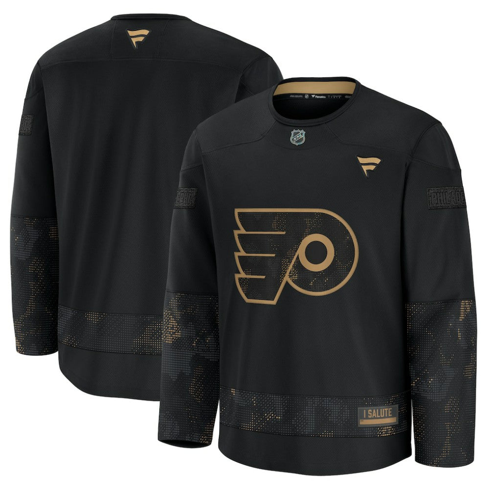 Philadelphia Flyers Fanatics 2024 Military Appreciation Practice Jersey - Black | NHL Jerseys