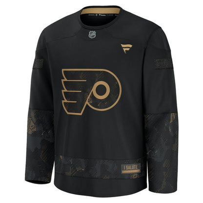 Philadelphia Flyers Fanatics 2024 Military Appreciation Practice Jersey - Black | NHL Jerseys