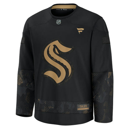 Seattle Kraken Fanatics 2024 Military Appreciation Practice Jersey - Black | NHL Jerseys