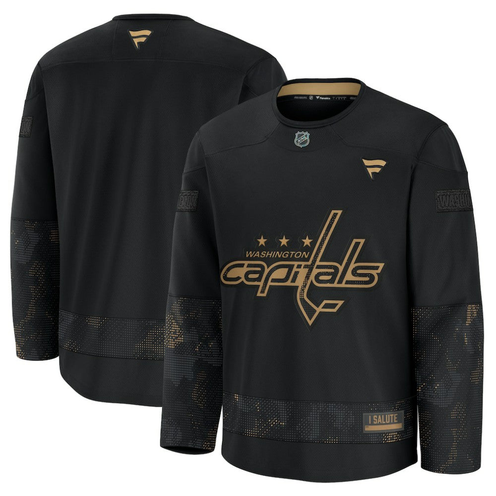 Washington Capitals Fanatics 2024 Military Appreciation Practice Jersey - Black | NHL Jerseys