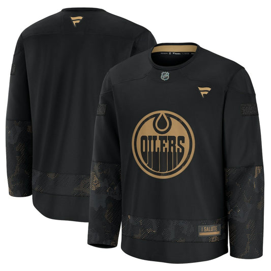 Edmonton Oilers Fanatics 2024 Military Appreciation Practice Jersey - Black | NHL Jerseys