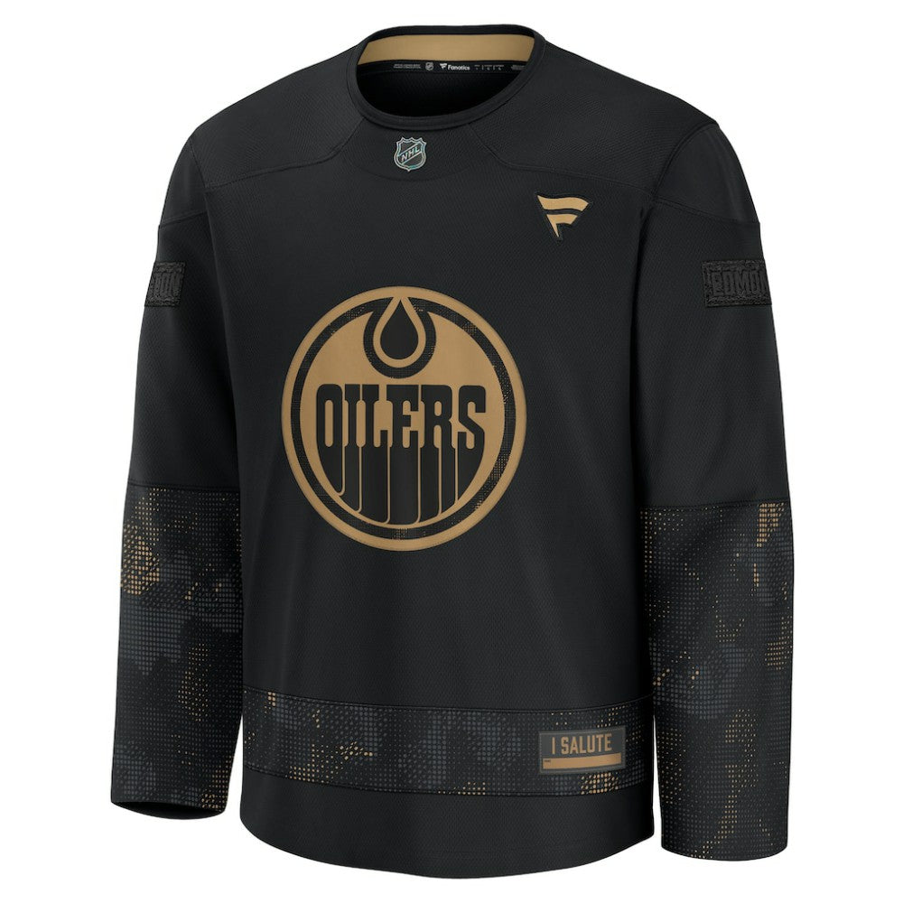 Edmonton Oilers Fanatics 2024 Military Appreciation Practice Jersey - Black | NHL Jerseys