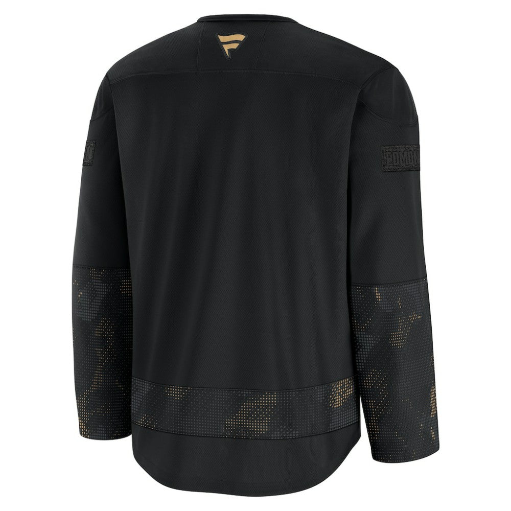 Edmonton Oilers Fanatics 2024 Military Appreciation Practice Jersey - Black | NHL Jerseys