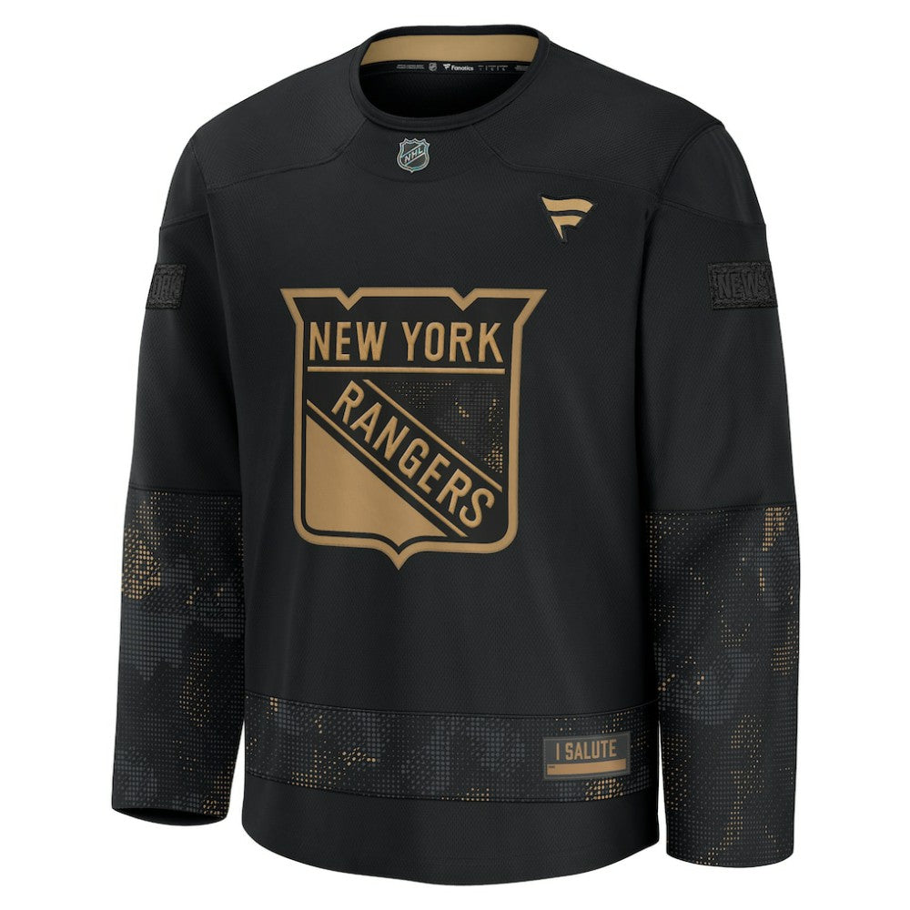 New York Rangers Fanatics 2024 Military Appreciation Practice Jersey Black