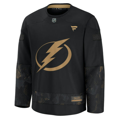 Tampa Bay Lightning Fanatics 2024 Military Appreciation Practice Jersey - Black | NHL Jerseys