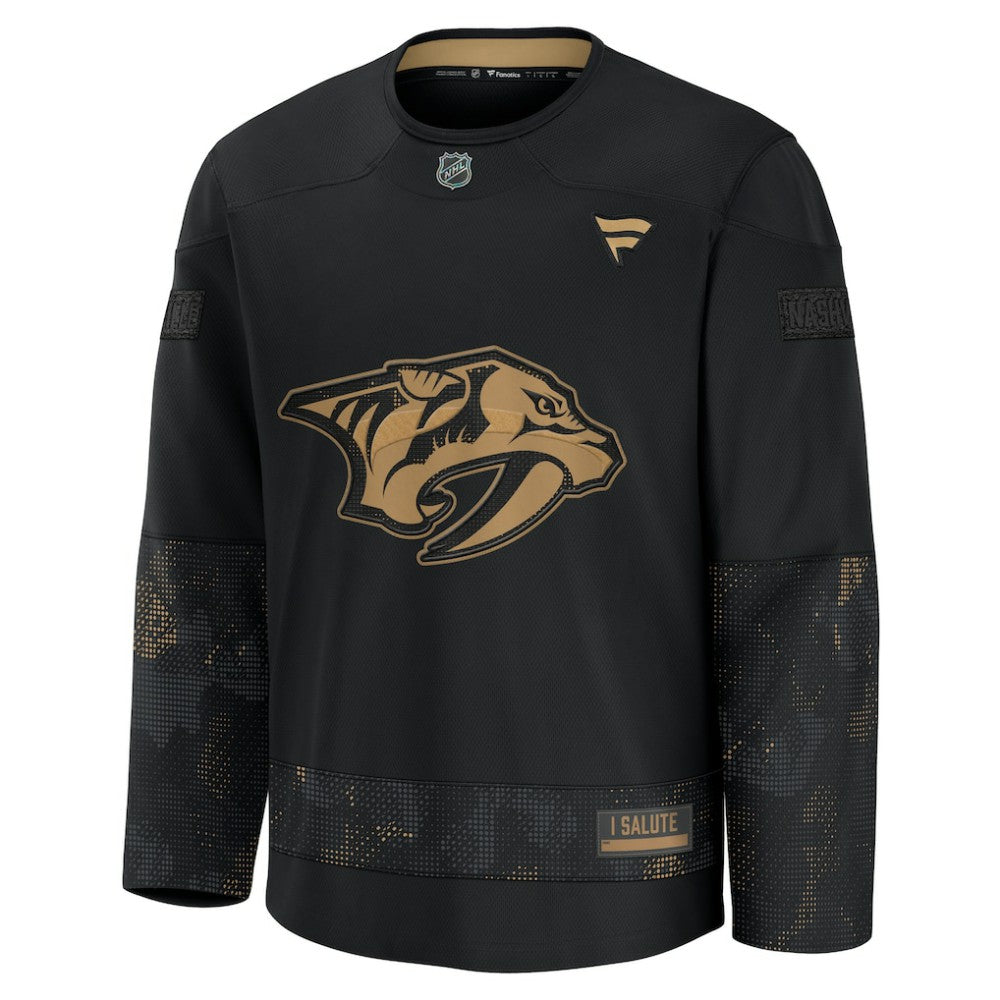 Nashville Predators Fanatics 2024 Military Appreciation Practice Jersey - Black | NHL Jerseys