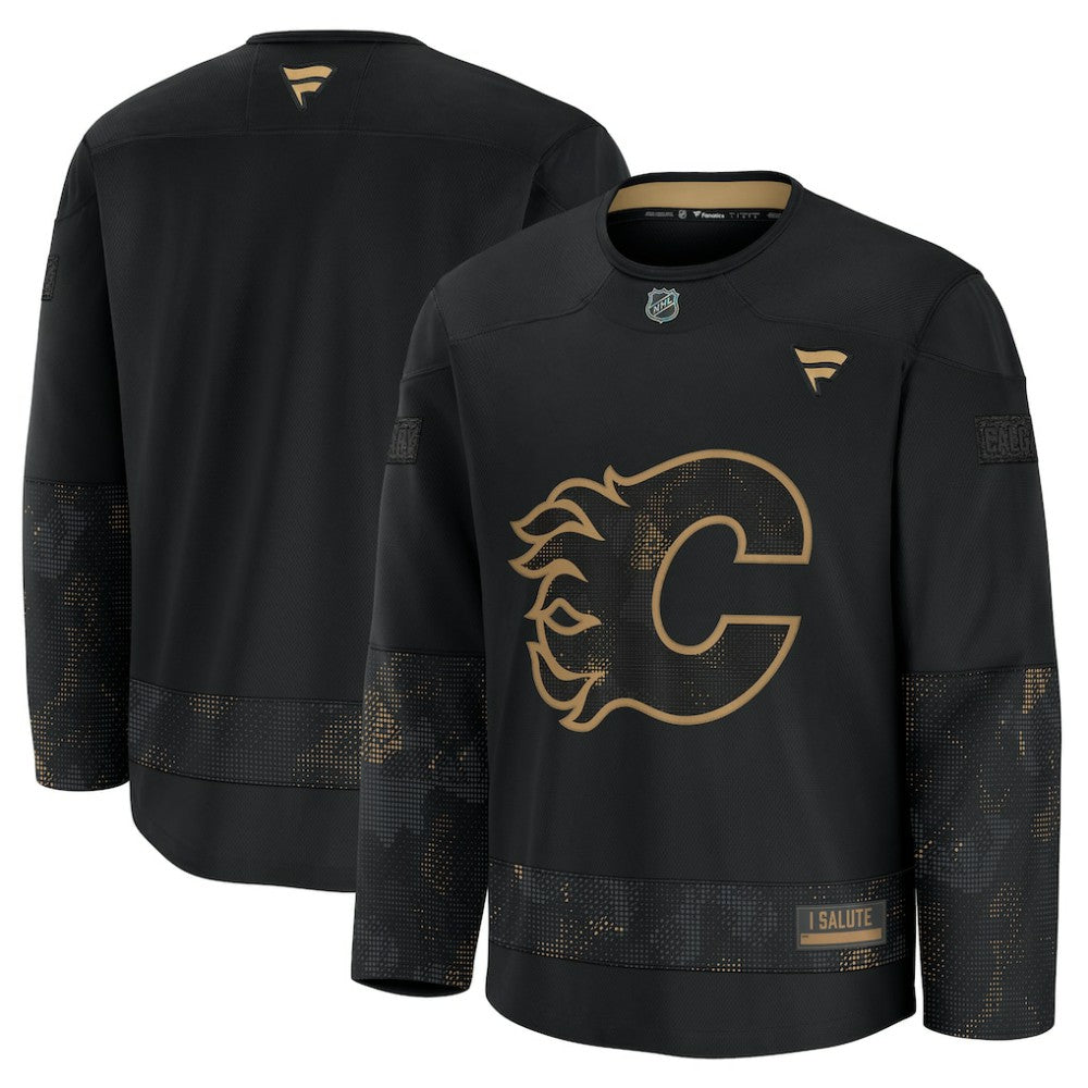 Calgary Flames Fanatics 2024 Military Appreciation Practice Jersey - Black | NHL Jerseys