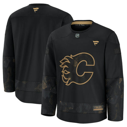 Calgary Flames Fanatics 2024 Military Appreciation Practice Jersey - Black | NHL Jerseys