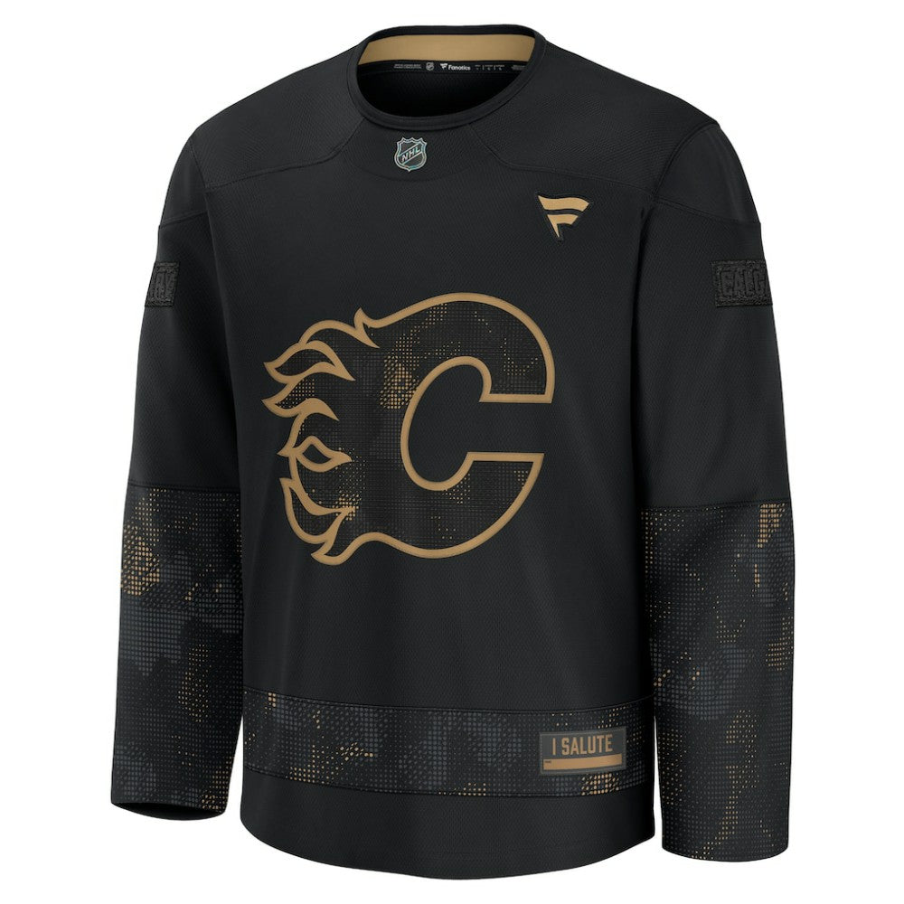 Calgary Flames Fanatics 2024 Military Appreciation Practice Jersey - Black | NHL Jerseys