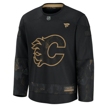Calgary Flames Fanatics 2024 Military Appreciation Practice Jersey - Black | NHL Jerseys