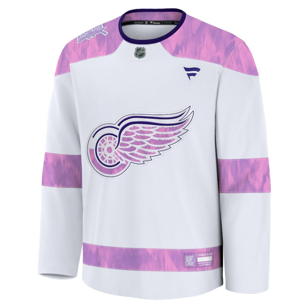 Detroit Red Wings - Fanatics 2024 Hockey Fights Cancer Practice Jersey White