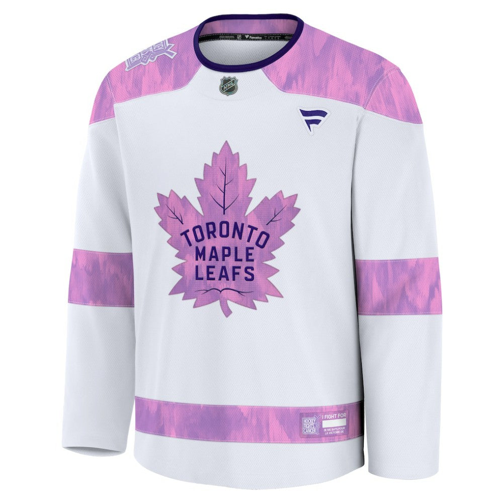 Toronto Maple Leafs - Fanatics 2024 Hockey Fights Cancer Practice Jersey White