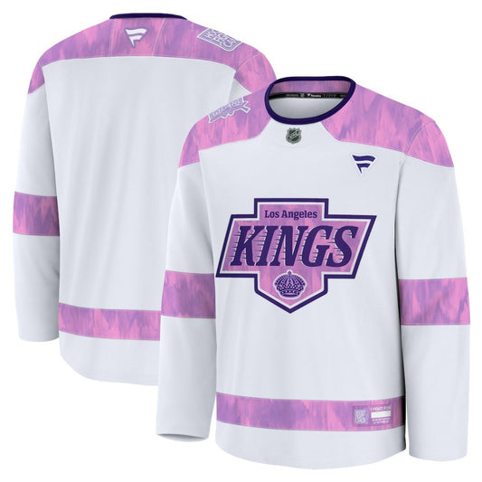 Los Angeles Kings Fanatics 2024 Hockey Fights Cancer Practice Jersey - White | NHL Jerseys
