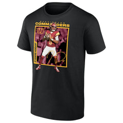 Jayden Daniels Washington Commanders Player Frame T-Shirt Black - NFL