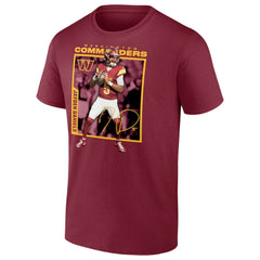 Jayden Daniels Washington Commanders Player Frame T-Shirt Burgundy - NFL