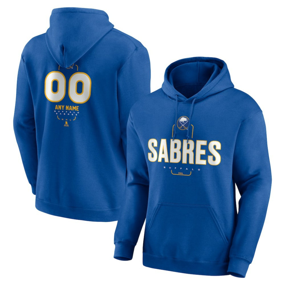 Buffalo Sabres - Personalized Name & Number Midfielder Pullover Hoodie Royal