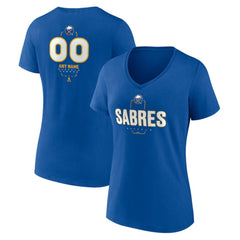 Buffalo Sabres - Women's Personalized Name & Number Midfielder V-Neck T-Shirt Royal