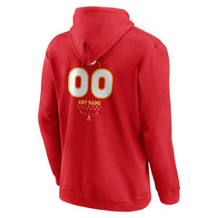 Calgary Flames - Personalized Name & Number Midfielder Pullover Hoodie Red