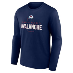 Colorado Avalanche - Personalized Name & Number Midfielder Long Sleeve T-Shirt Navy