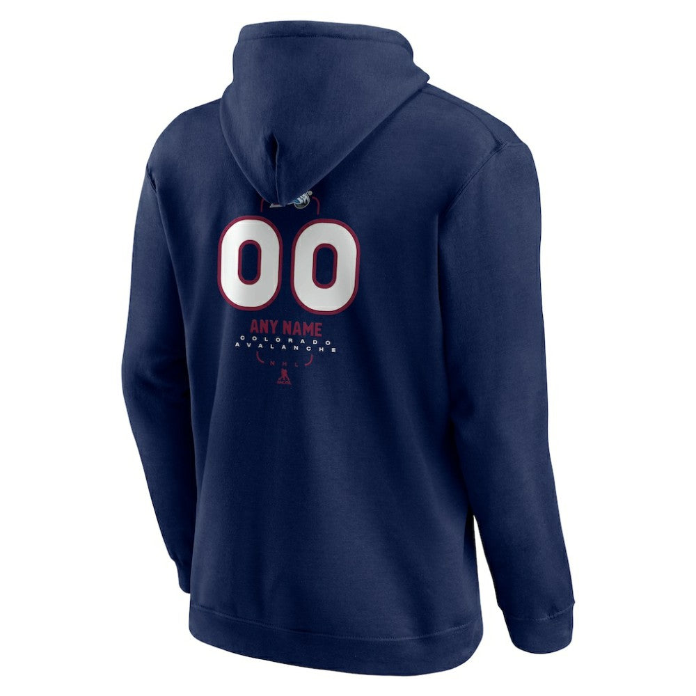Colorado Avalanche - Personalized Name & Number Midfielder Pullover Hoodie Navy